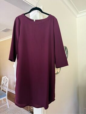 BB Dakota Women's Shift Dress in Deep Plum